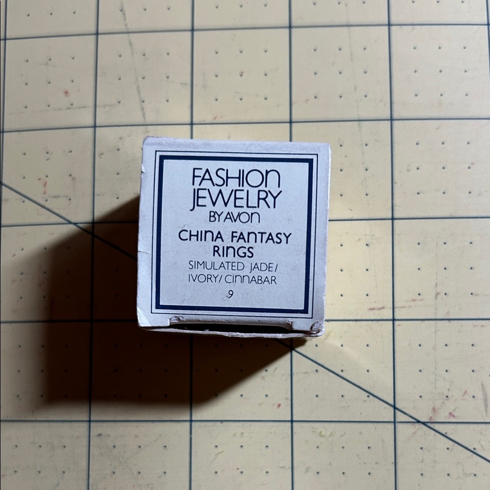 Avon Fashion Jewelry Rings - Simulated Jade, Ivory, Cinnabar